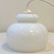 Opaline pendant light in white glass from the 60s and 70s vintage Free form