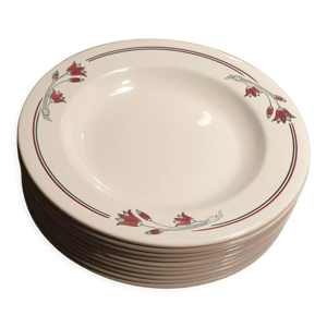 Assiettes creuses, Salins E.charbonnier