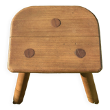 Antique tripod farm stool - wooden milking stool