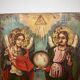 Antique Orthodox icon of Archangels Michael and Gabriel 1857