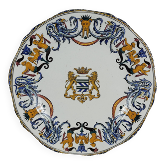 Assiette en faïence de Gien XIXème