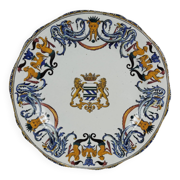 Assiette en faïence de Gien XIXème