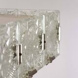 Vintage Sculptural Glass Pendant Lamp by Kamenický Šenov, 1970s