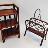 Vintage rattan shelf