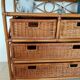 Commode vintage en rotin 4 tiroirs-esprit bohème-bord de mer