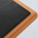 Warren Platner writing desk leather and oak Knoll United States 1970