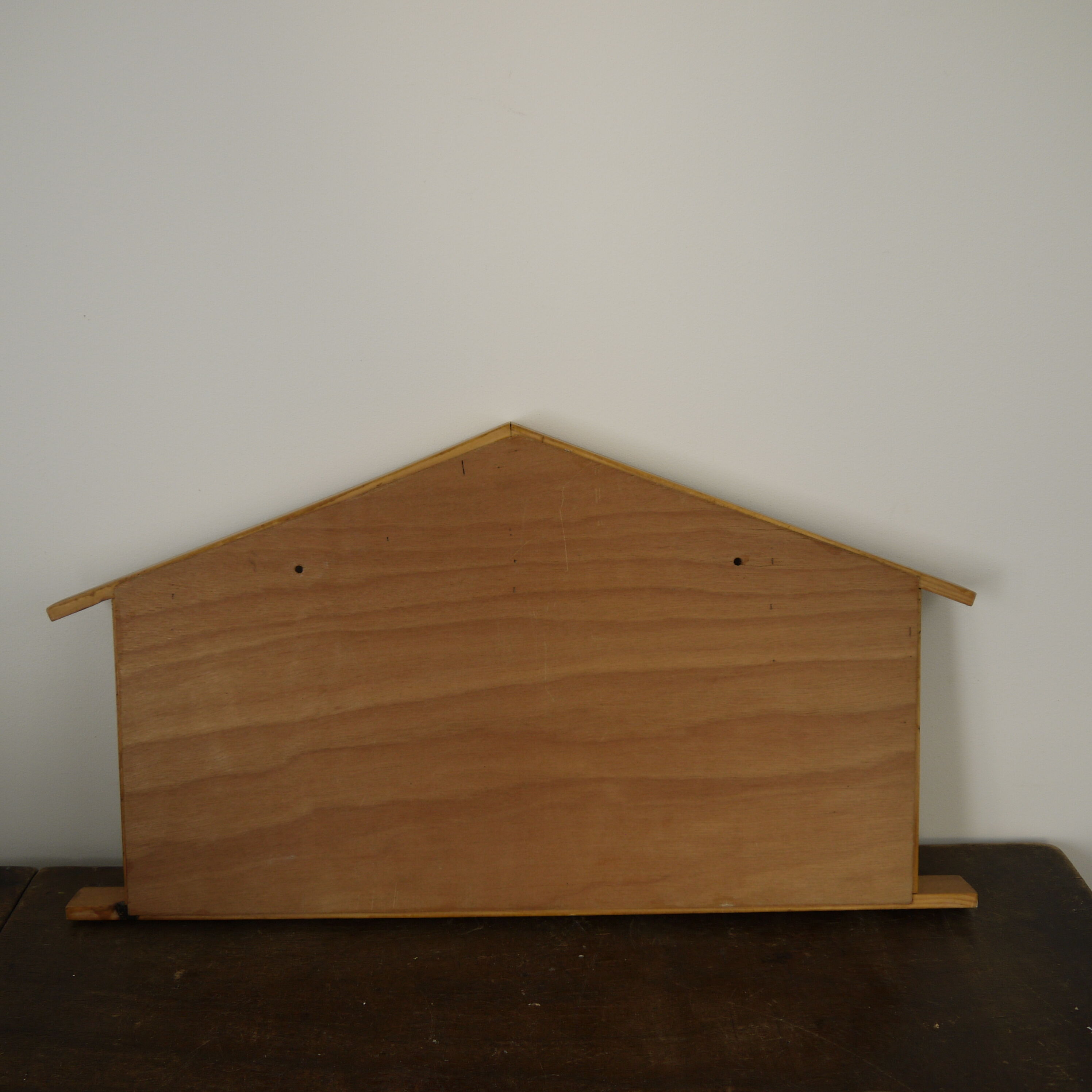 House wooden wall shelf lockers