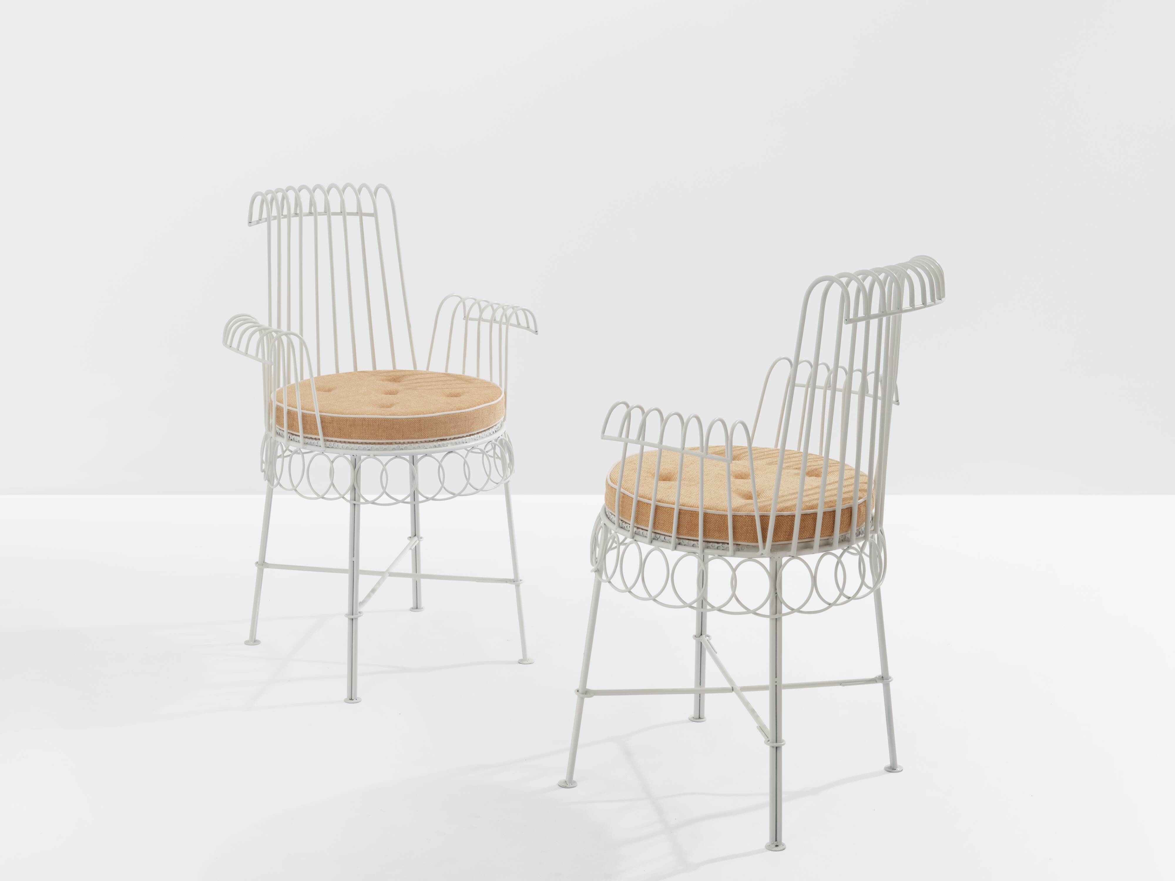Mathieu Matégot paire de chaises Cap d’Ail 1950s
