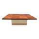 Table basse de bar cachée vintage en bois de ronce, années 1970