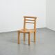 Solid beech chairs with log backs, French work, 1980
