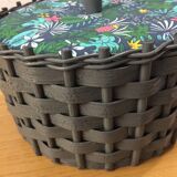 Rattan sewing basket