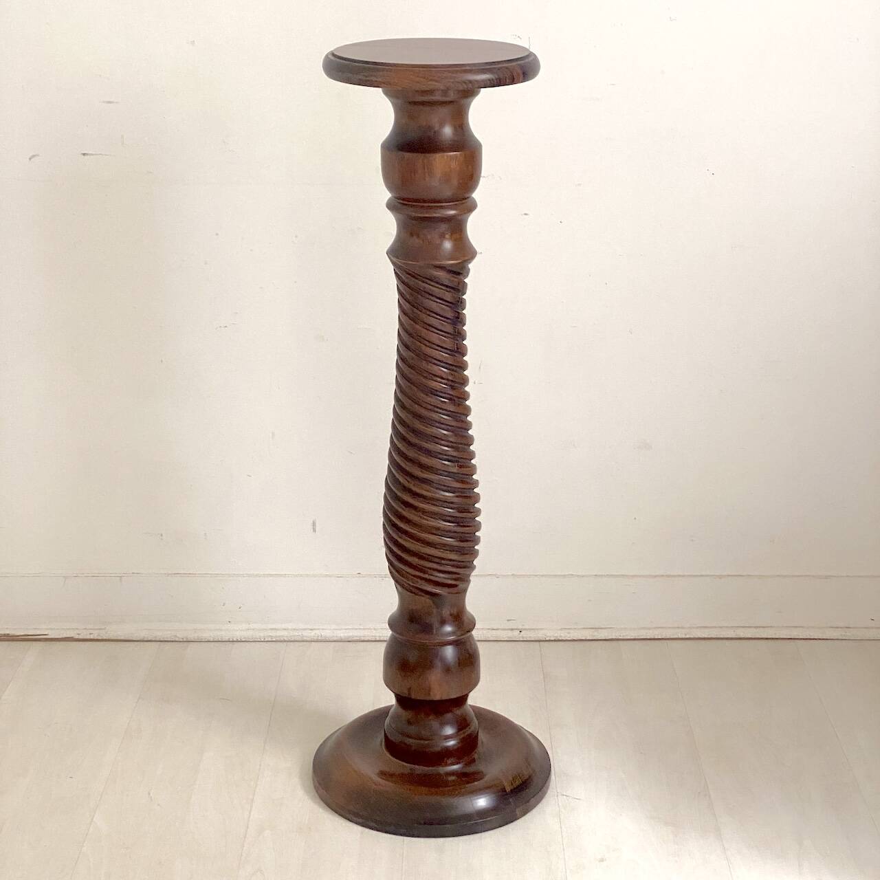 Vintage solid oak stool