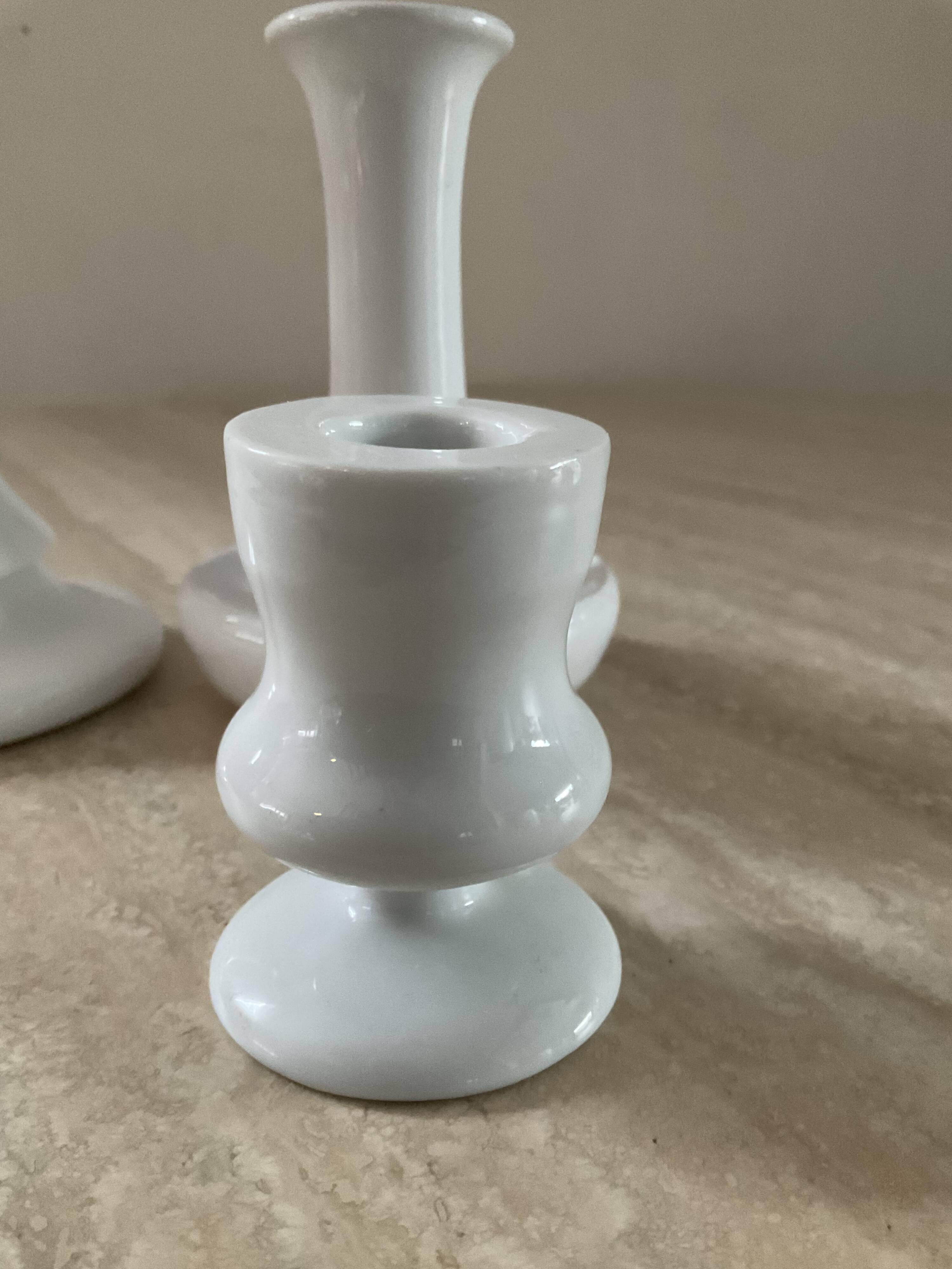 Series of 3 vintage candlesticks from the 60s and 70s