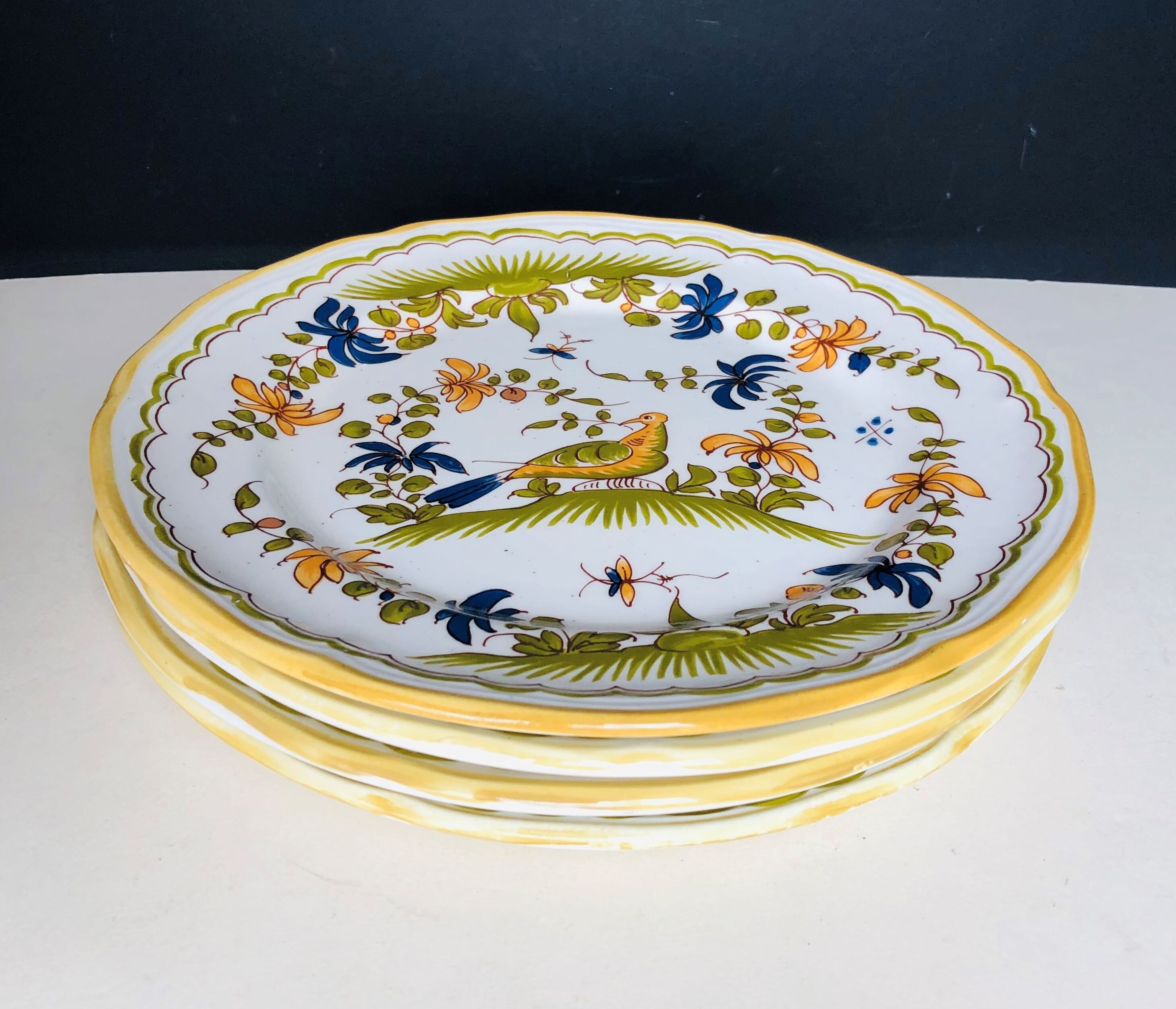 Set of 4 Plates Moustiers
