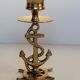 Brass candle holder marine anchor