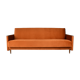 Vintage sofa, convertible couch, fully restored, 1960s, russet orange velvet
