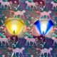 Pair of glass wall lights, Scandinavian design, 1950s.