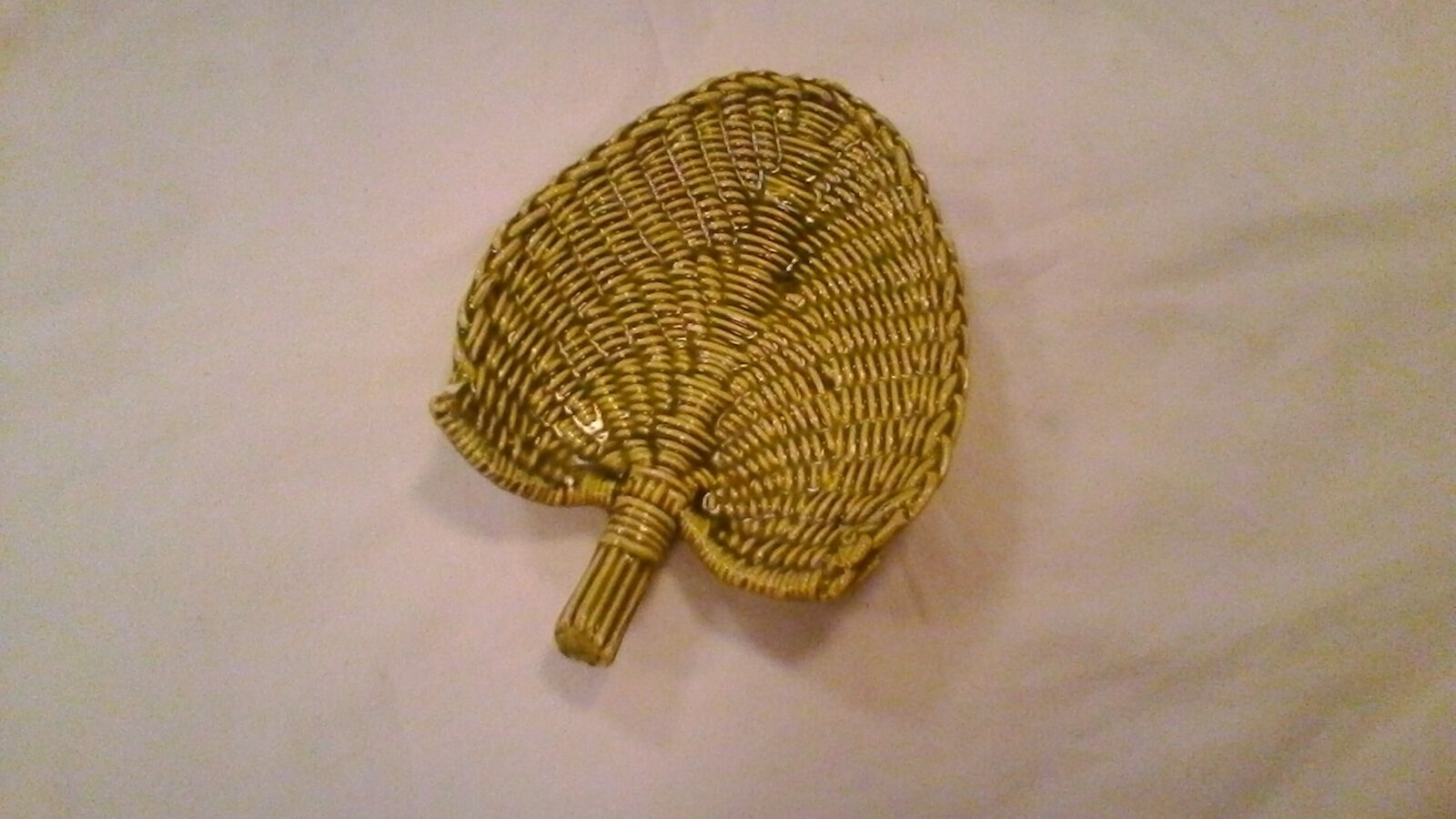 Vintage woven ceramic dish