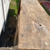 Old oak carpenter's workbench