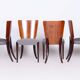 Art Deco Chairs in Beech attributed to Jindřich Halabala for Up Závody, Czechia, 1930s, Set of 4