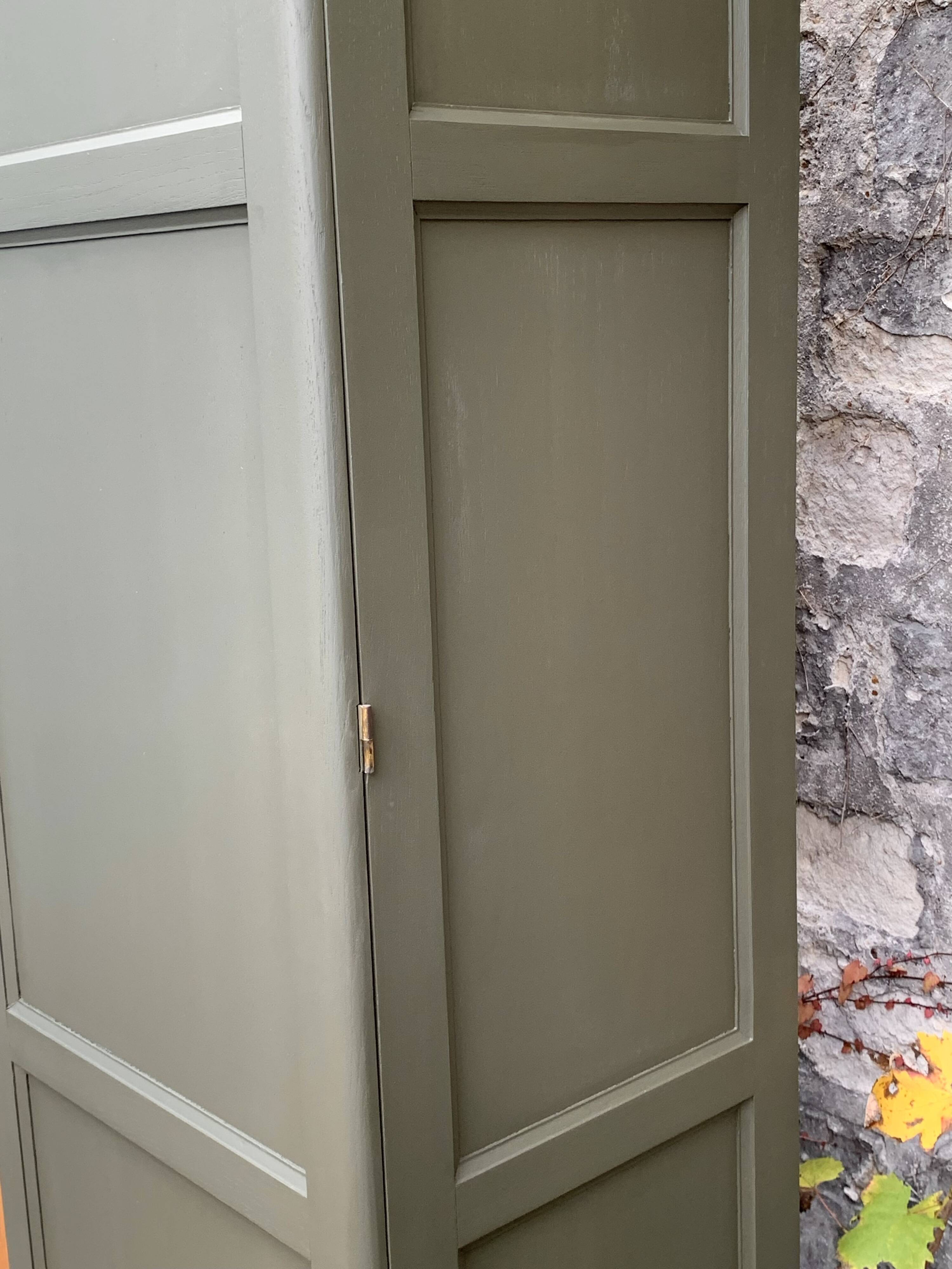 Parisian solid oak wardrobe 1960