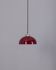 VINTAGE 1980S RED PLEXIGLASS PENDANT LAMP, ITALIAN DESIGN