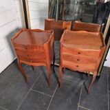 Pair of Louis XV style bedside tables in cherry wood.