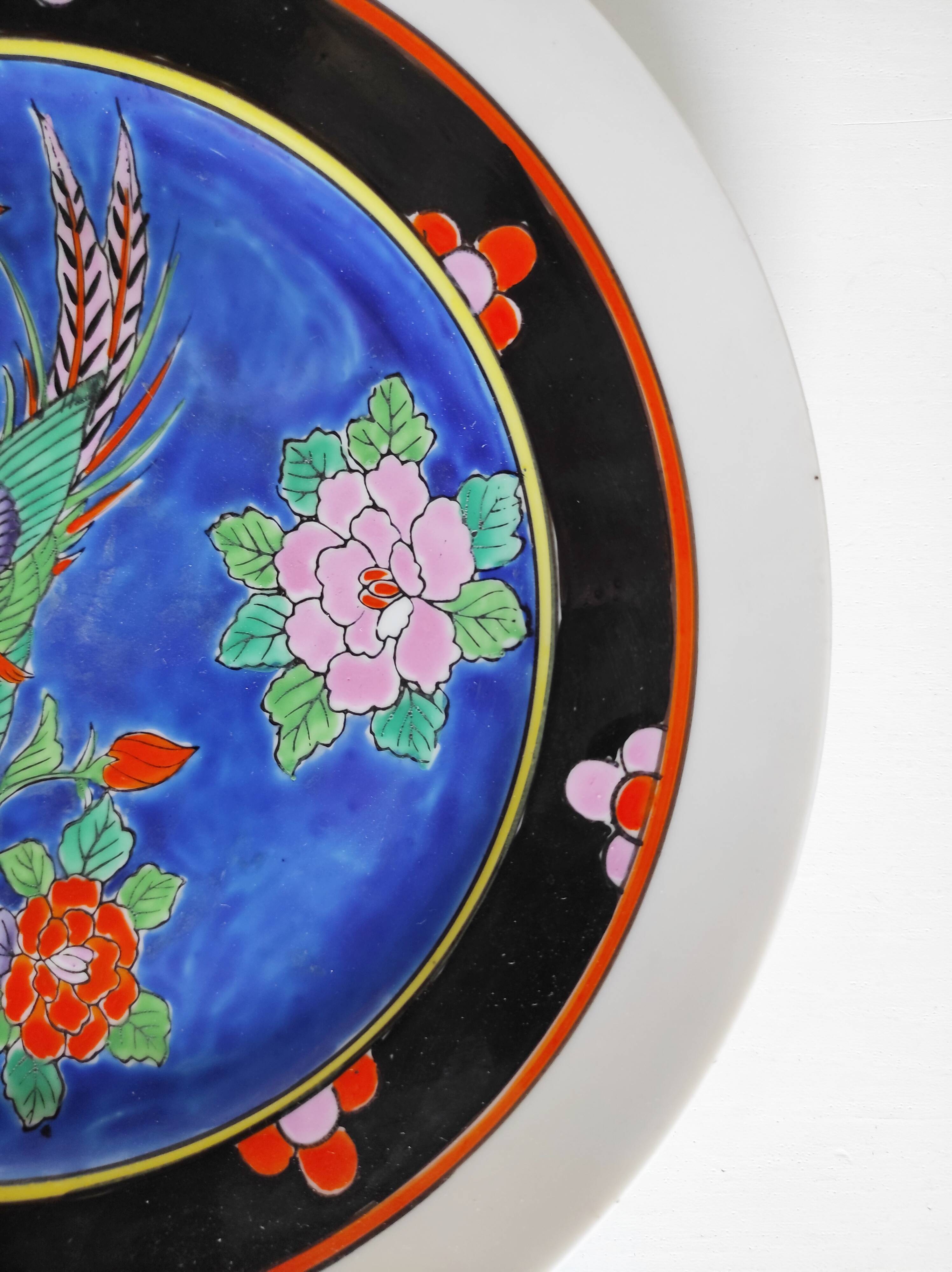 Japanese hand painted bird plate