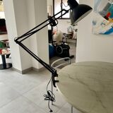 Large black architect lamp 1980 Unilux