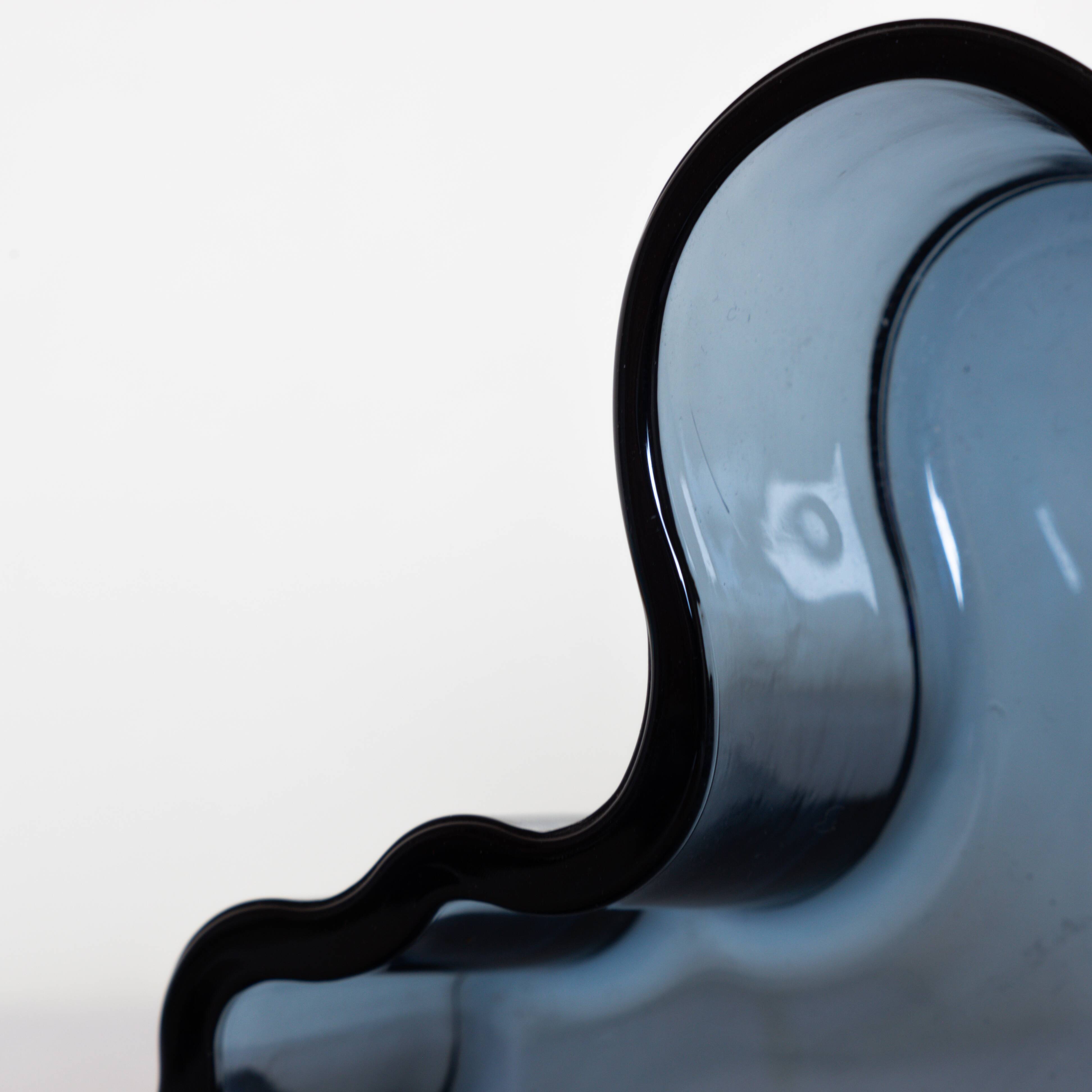 Alvar Aalto blue glass cup