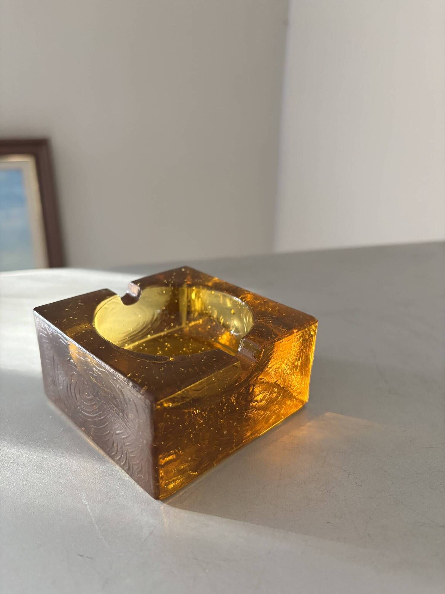 Murano Antonio Imperatore 1970 ensemble lighter table ashtray candle holder