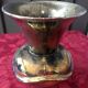 Vase en gres flamme de rambervillers vert doré reflet métal