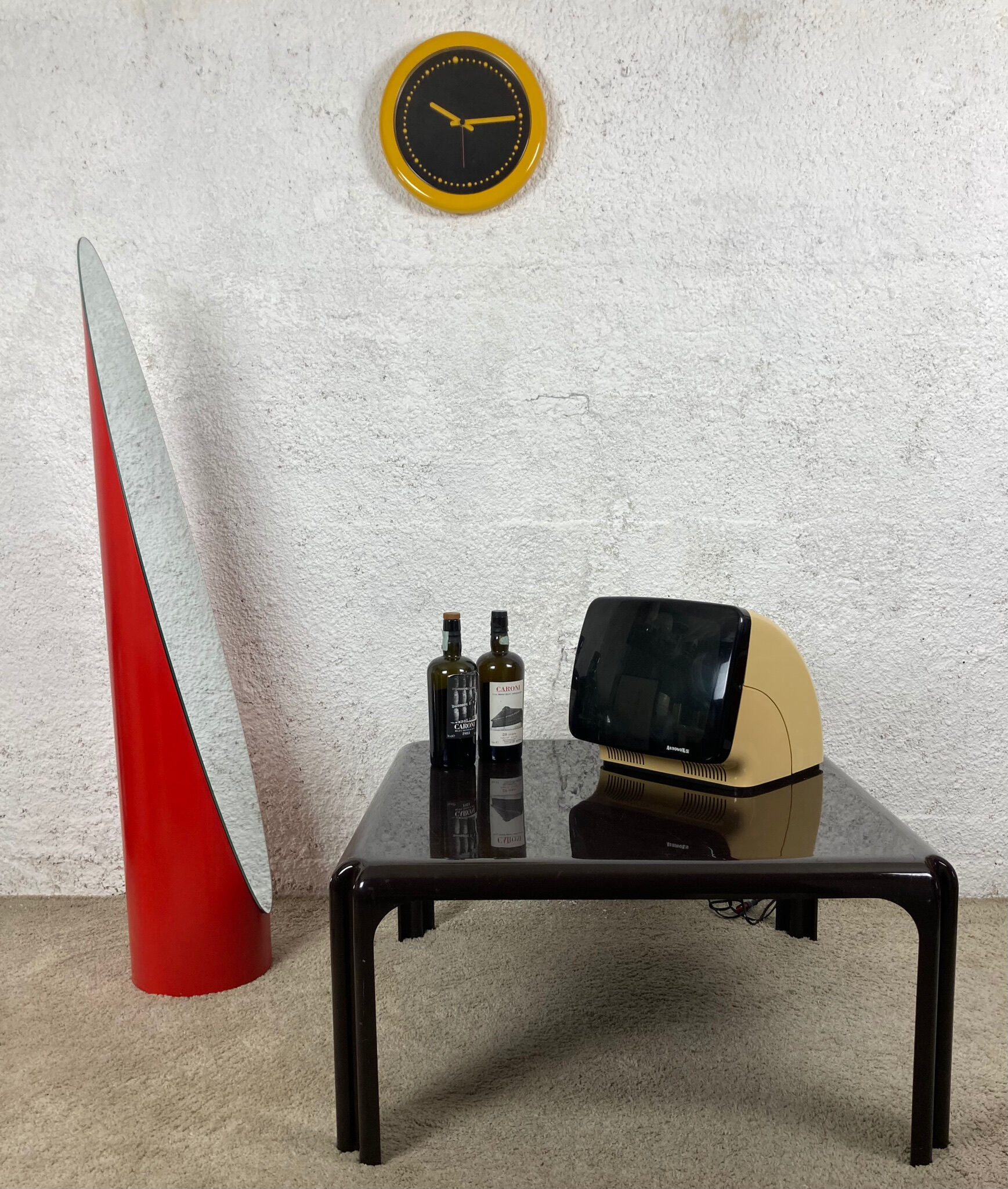 Miroir Lipstick Rodolfo Bonetto - Unghia rouge Olivari - Italie 60s