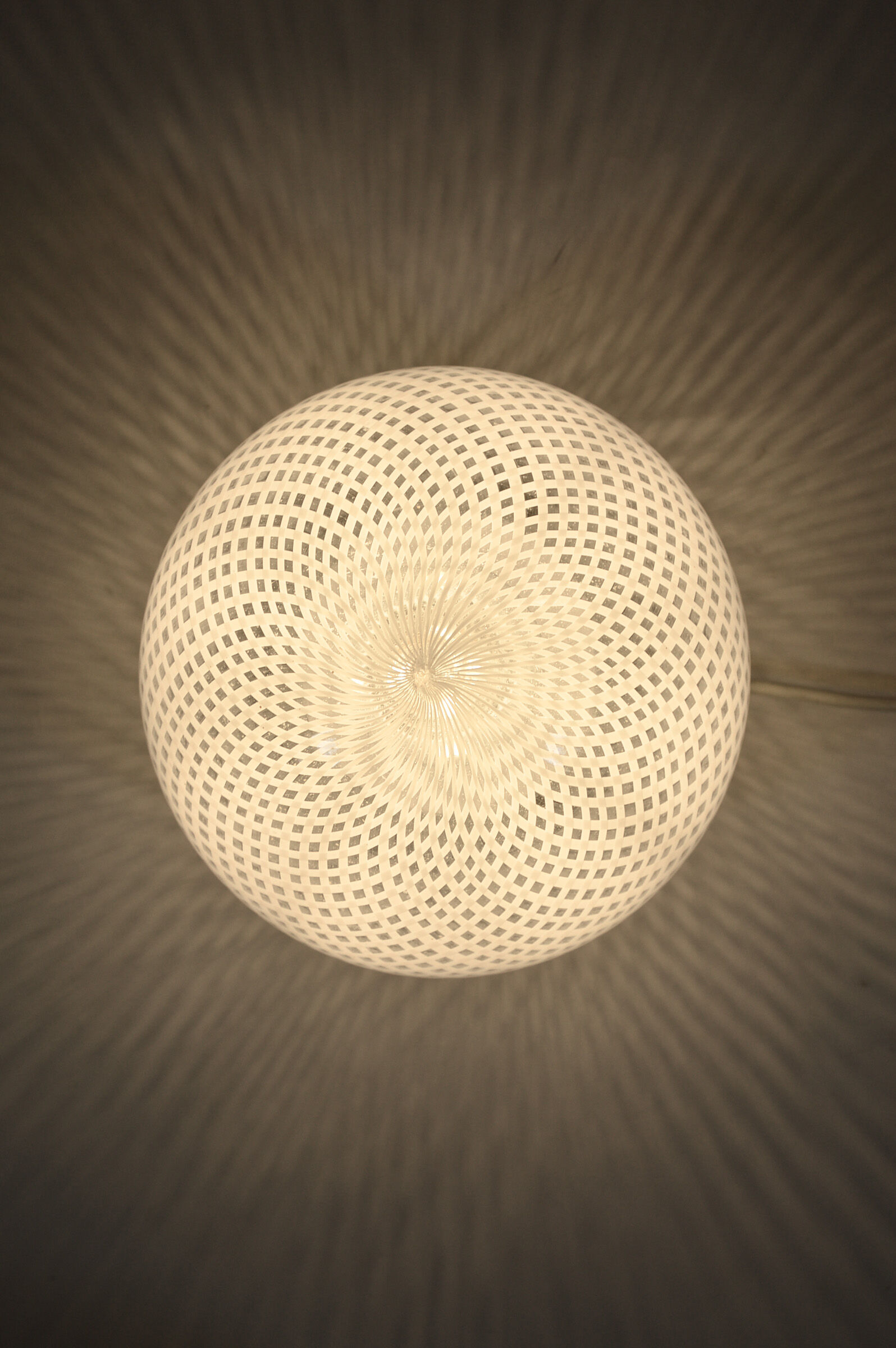 Lampe de table en verre, signée venini, années 1960