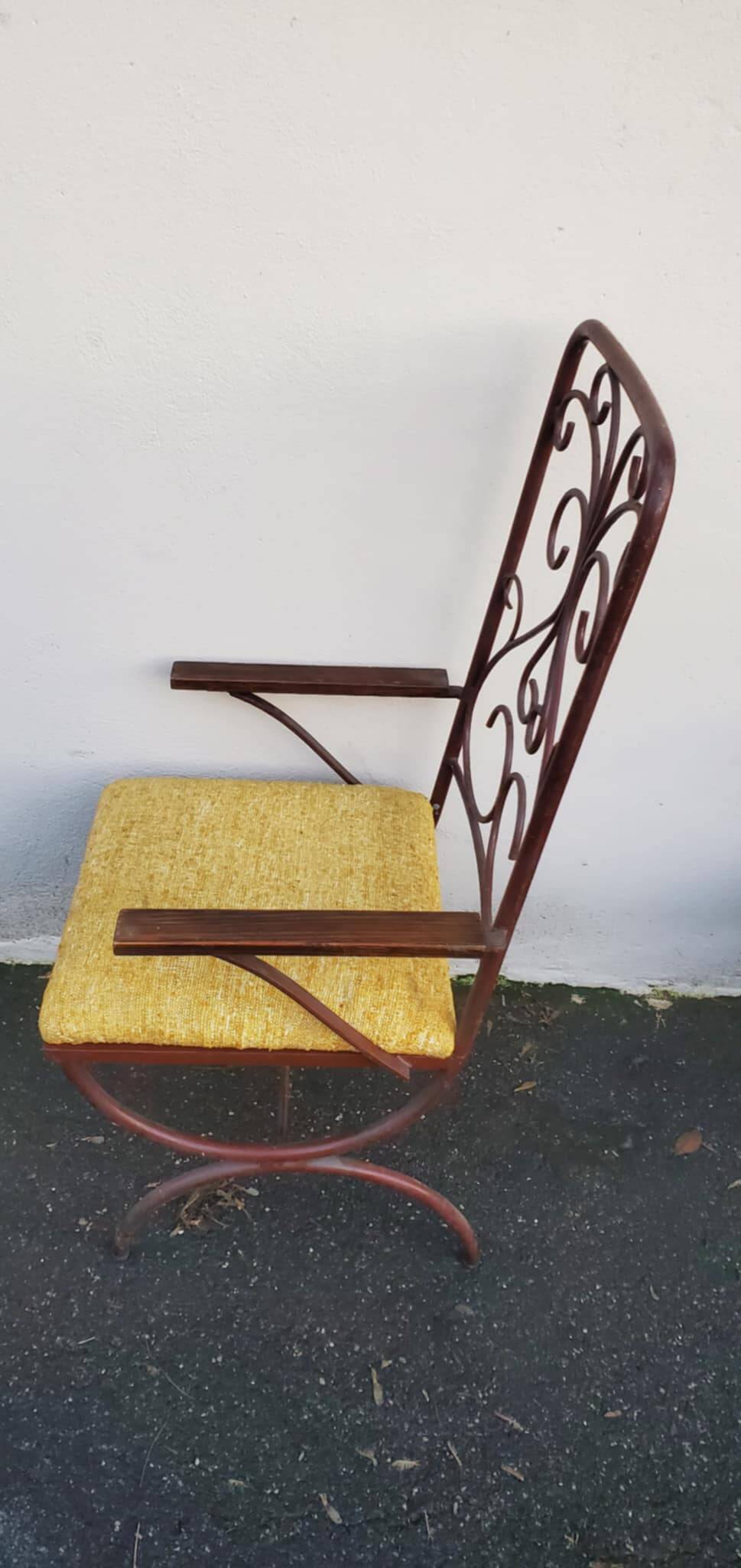 Set of 6 artistic ironwork armchairs by Raymons Menos d'Haiti