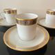 Trio of Limoges Sologne Porcelain Cups and Saucers