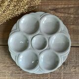 4 assiettes à huîtres art déco digoin sarreguemines