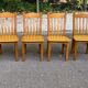 4 Scandinavian solid wood chairs 1970