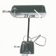 Old Vintage Functional Art Deco Green Enameled Industrial Desk Lamp