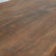 Indian low chest, coffee table in natural teak and metal, unique piece