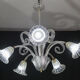Amazing Art Decò Murano Glass Chandelier 5 Light, 1950