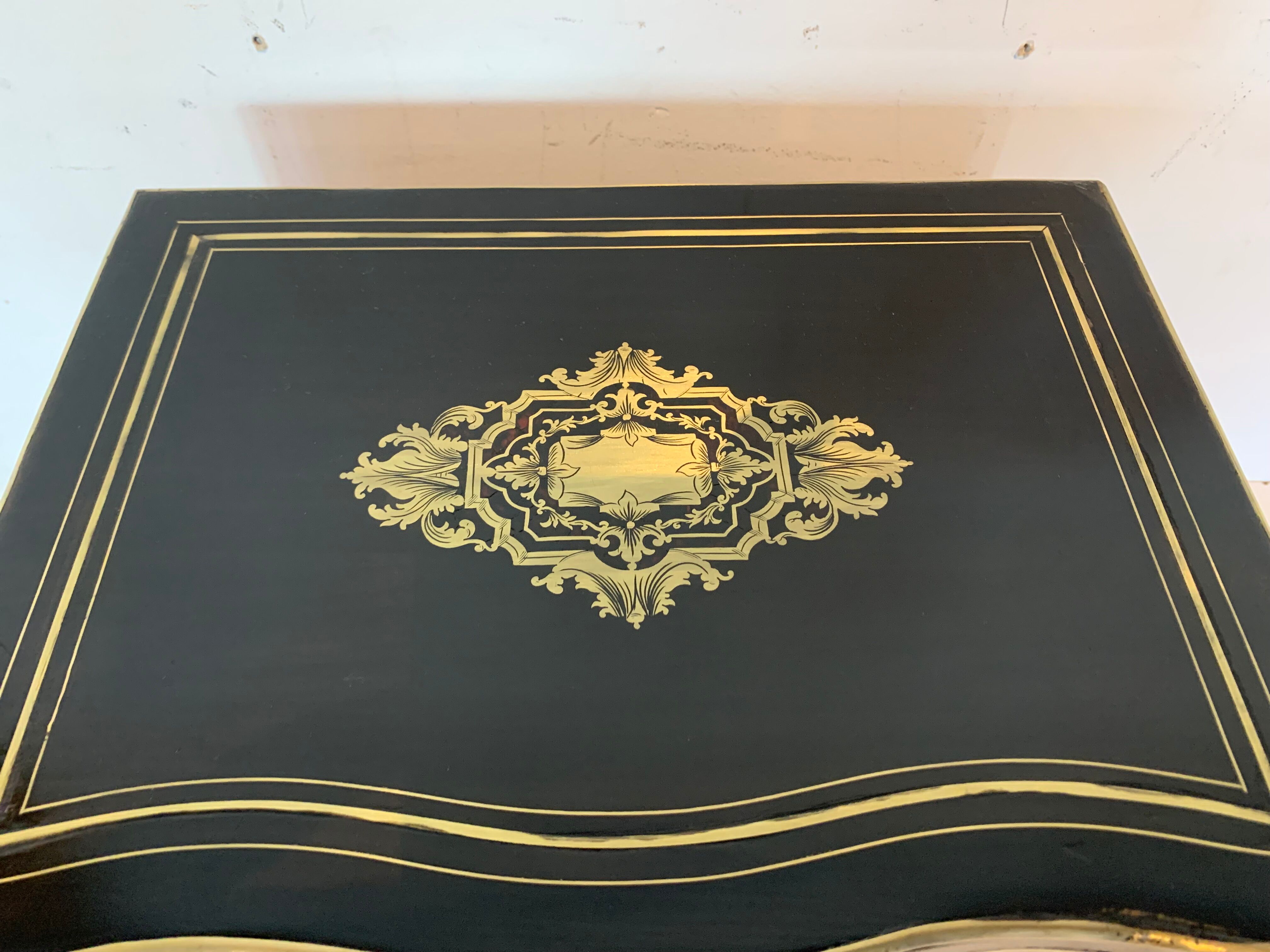 Cellar A Liqueur Complete Boulle Box Napoleon III Box Marquetry XIX Century
