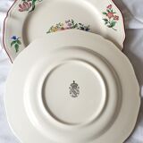 Set of two dessert plates Lunéville décor Reverbère