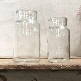 Pair of glass jars