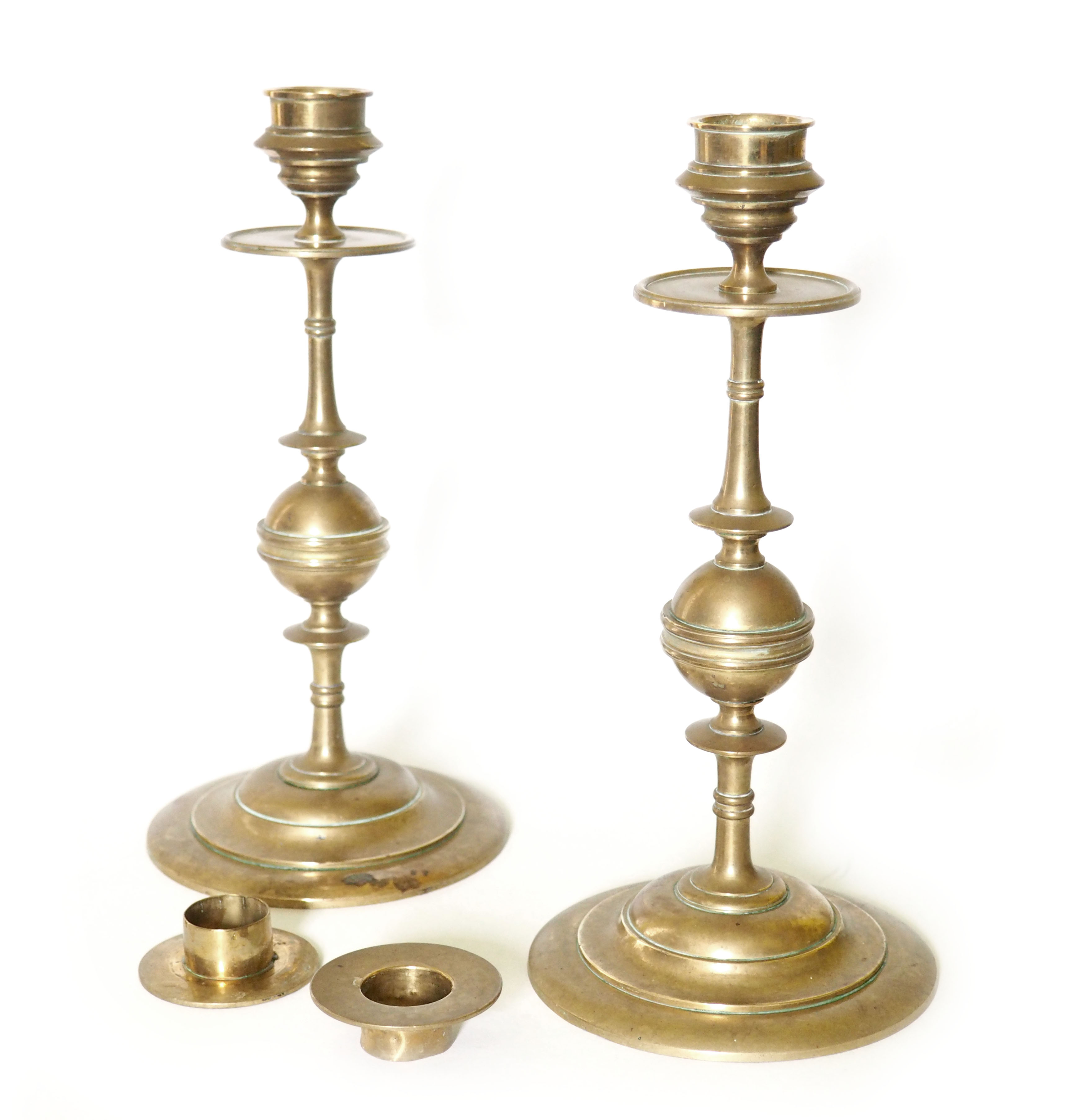 Pair of brass candlesticks