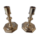 Pair of brass candlesticks
