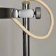 Mid Century Eyeball Desk Lamp, Space Age Table Light, brushed chrome