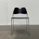 Set of minimalist postmodern stackable chairs, 1980s.