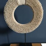 Sculpture tribal necklace Papou in shells