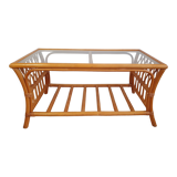 Vintage rattan coffee table